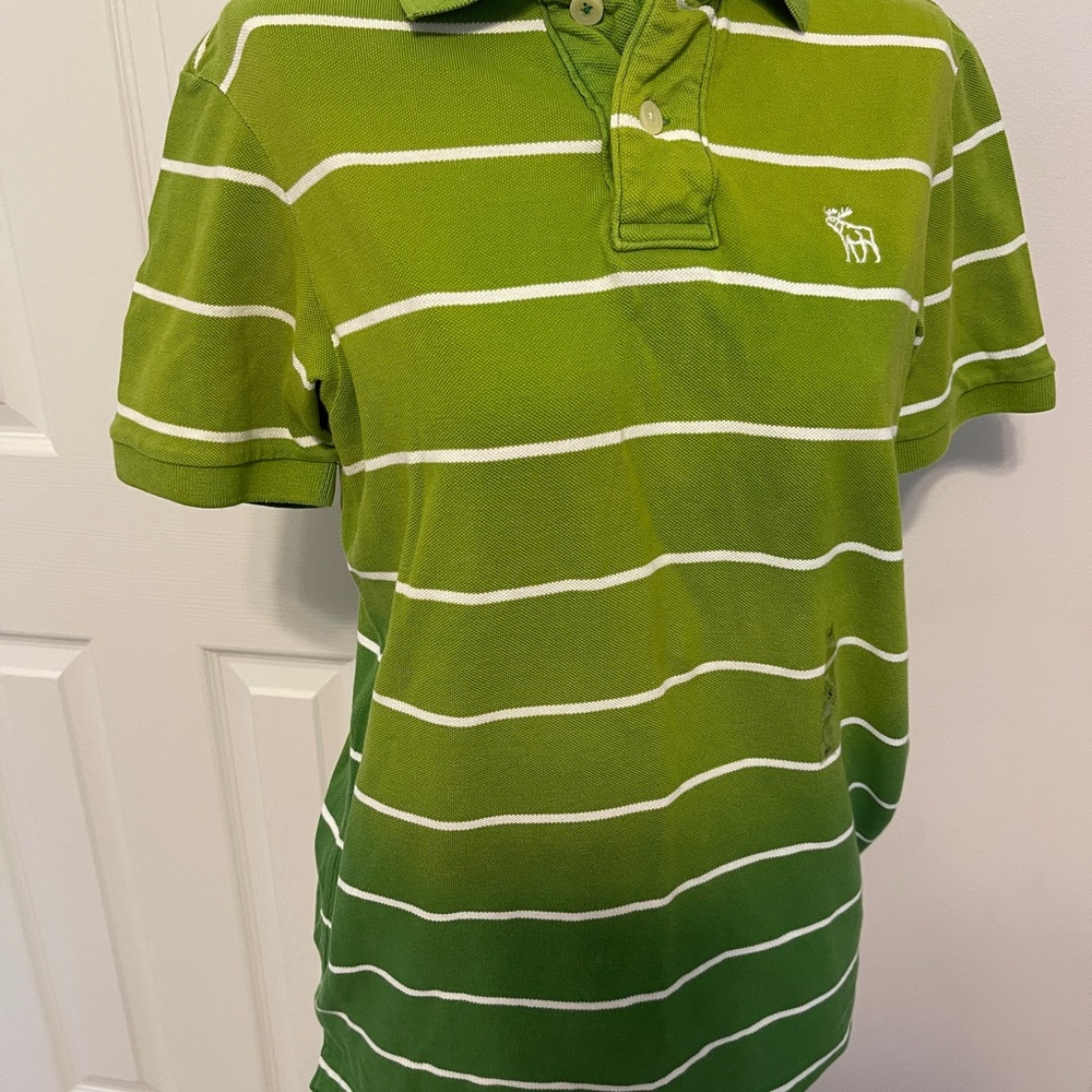 Galleria Enterprises Green Striped Polo Shirt